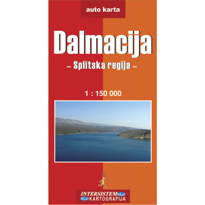 dalmacija auto karta Dobra knjiga   Auto karta Dalmacija   Splitska regija   Geografija  dalmacija auto karta