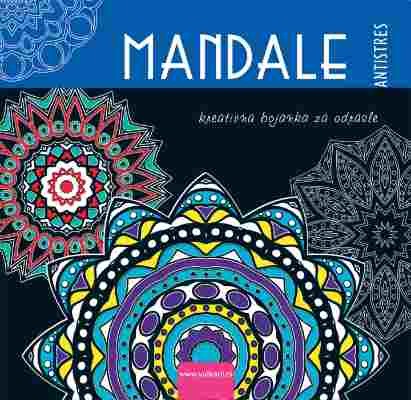Mandale, kreativna bojanka za odrasle, antistres, plava